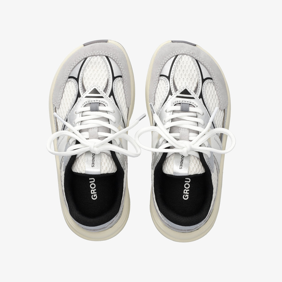 White/Silver/Black || Barefoot